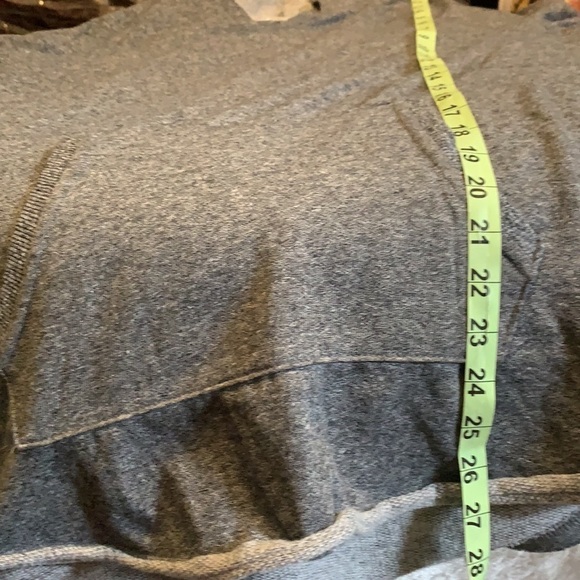 SO gray soft fleece tunic hoodie, v neck, pocket - Picture 11 of 12